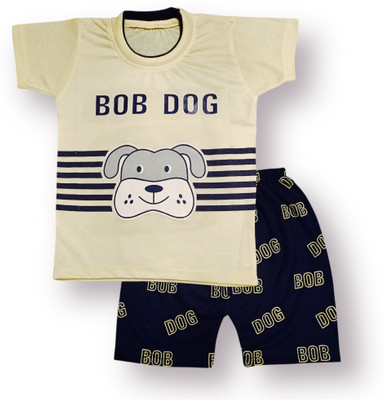 C Y V Fashion Baby Boys Party(Festive) T-shirt Shorts(Cream)