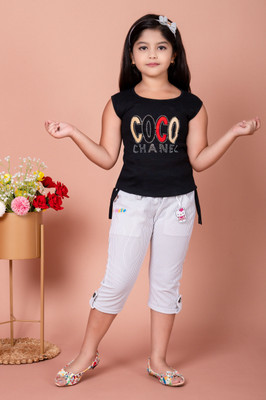 HouseOfCommon Girls Party(Festive) Top Capri(BLACK)