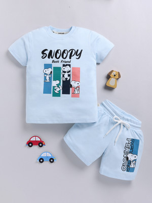 Happy Faces Baby Boys Casual T-shirt Shorts(BLUE 5)