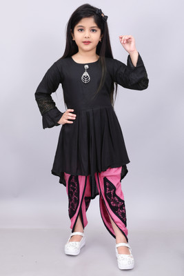 SMS DRESSES Girls Party(Festive) Dress Dhoti Pant(Pink)