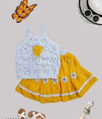 TINY tintin Baby Boys & Baby Girls Party(Festive) Top Skirt(Yellow)