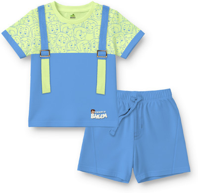 CHHOTA BHEEM Boys Chhota Bheem Casual T-shirt Shorts(Multicolor)