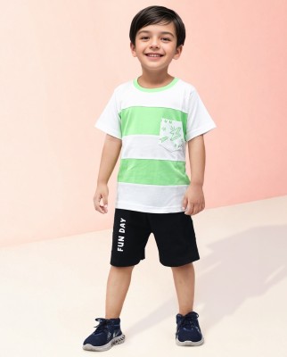 TOONYPORT Boys Casual T-shirt Shorts(Green)