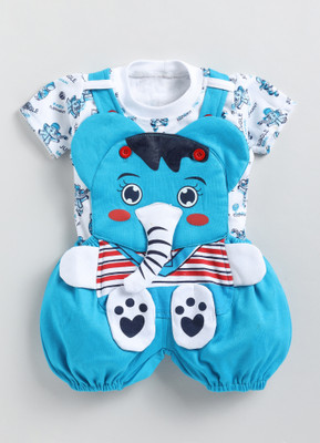 Mommy Club Baby Boys & Baby Girls Casual Dungaree Dungaree(Sky Blue)