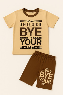 KIKANI ENTERPRISE Baby Boys & Baby Girls Casual T-shirt Capri(Good Bye Yellow)