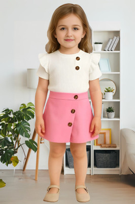 RIYANSHI Girls Party(Festive) Top Shorts(PINK)