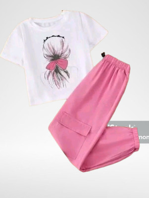 TarrenT HunT Girls Casual Dress T-shirt(Pink)