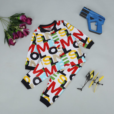 3BROS Baby Boys & Baby Girls Casual Shirt Pyjama(White)