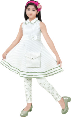 Imarat Girls Casual Dress Legging(green)