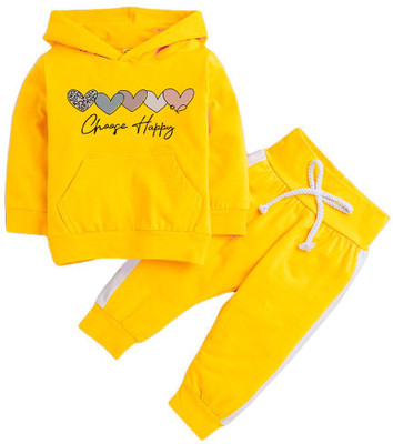 AVOVU Girls Party(Festive) Sweatshirt Sweatpant(YELLOW)