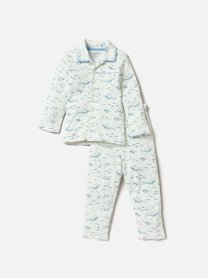 JUNIORS by Babyshop Baby Boys Casual Shirt Pyjama(White)
