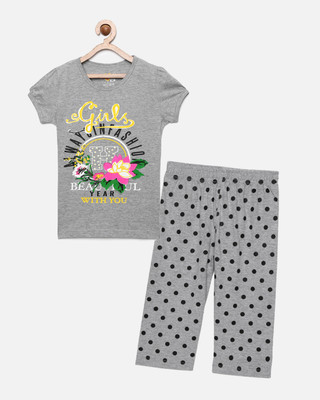 SINI MINI Girls Casual Pyjama Sleepsuit(MEL)
