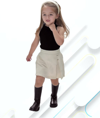 MENVVY FAB Baby Girls Party(Festive) Top Shorts(BLACK)
