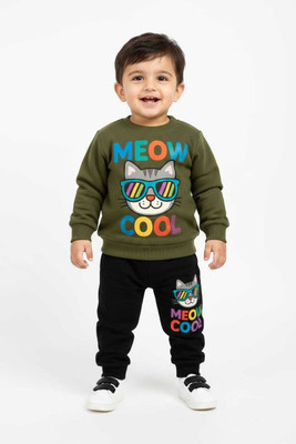 LITTLEMAMA Baby Boys Casual Sweatshirt Track Pants(green)