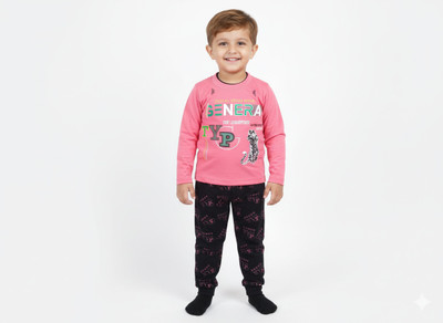 PARAACHHIYA FASHION Baby Boys & Baby Girls Casual T-shirt Pyjama(Pink)