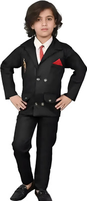 GUPTAECOMMERCE Boys Party(Festive) Waistcoat Bodysuit(BLACK)