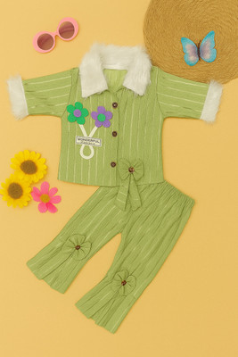 anfashion Baby Girls Casual Top Pant(Mint Green)