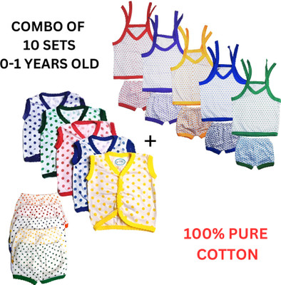PAPA SMILE Baby Boys & Baby Girls Casual Dress Vest(MULTI COLOUR)