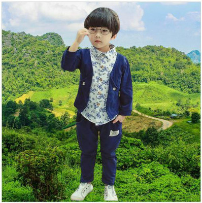 FashionInfinity Baby Boys & Baby Girls Disney Princess Party(Festive) Jacket Pant(BLUE-WHITE)