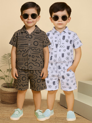 PROVOGUE Boys Casual Shirt Shorts(Multicolor9)