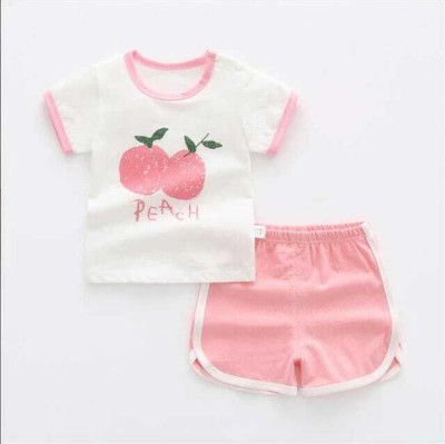 Pink Angel Baby Boys & Baby Girls Doraemon Party(Festive) T-shirt Shorts(Rose)