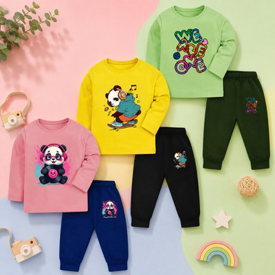 Lavi-Tavi Baby Boys & Baby Girls Casual T-shirt Pyjama(Multicolor 3)