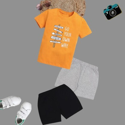 TitTom Boys Casual T-shirt Shorts(Combo-2)