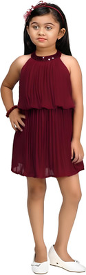 8 N STYLE Girls Casual Dress Skirt(Maroon)