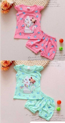 JS TREND Baby Boys & Baby Girls Casual T-shirt Pant(Multicolor)