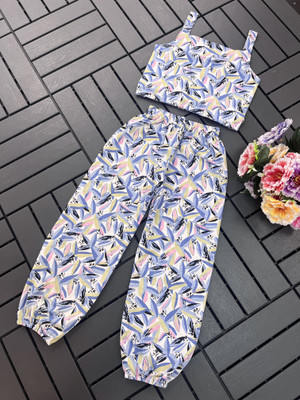 MK Fashion Girls Casual Top Pyjama(blue, pink)