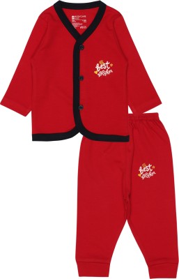 BodyCare Baby Boys & Baby Girls Casual Top Pyjama(Red)