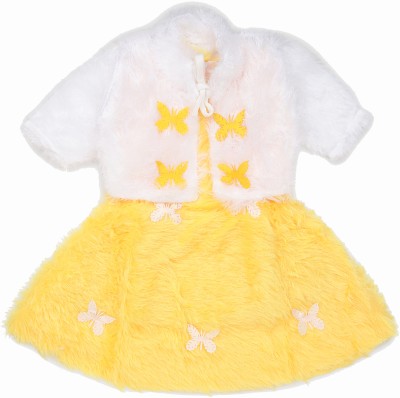 S G Fashion Baby Girls Party(Festive) Dress Jacket(Yellow)