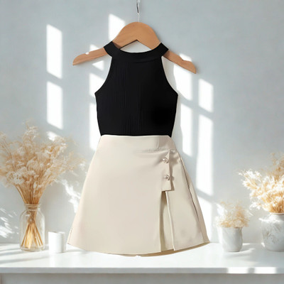 RIYANSHI Girls Party(Festive) Top Skirt(BLACK)