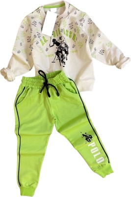 SUNDAR FASHION Baby Boys & Baby Girls Party(Festive) Sweatshirt Track Pants(Green)