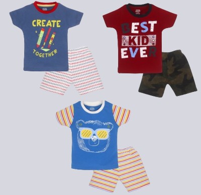 Little Smart Baby Boys & Baby Girls Casual T-shirt Shorts(Light Blue)