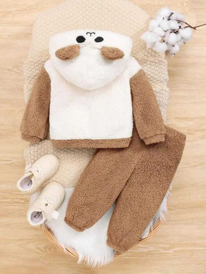 insha fashion Baby Boys & Baby Girls Party(Festive) Track Suit Track Suit(Beige)