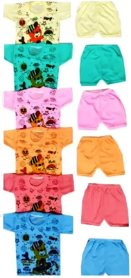SHINING4 Baby Boys & Baby Girls Party(Festive) T-shirt T-shirt(MULTICOLR 2)