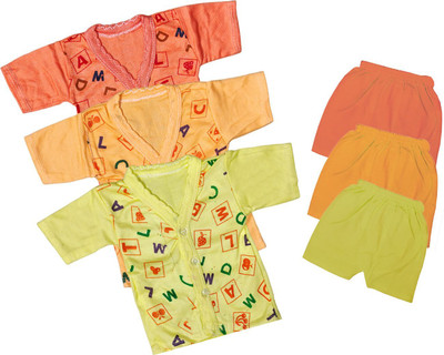 ReshmaaEnter Baby Boys & Baby Girls Casual T-shirt Shorts(D-1-2-3)