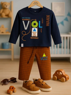 wah mayur Baby Boys Casual T-shirt Jeans(Navy Blue)