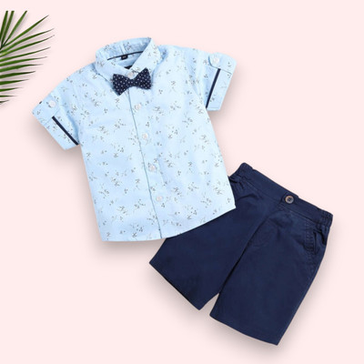 KIDVIDA Baby Boys & Baby Girls Casual Shirt Shorts(1001_SKY)