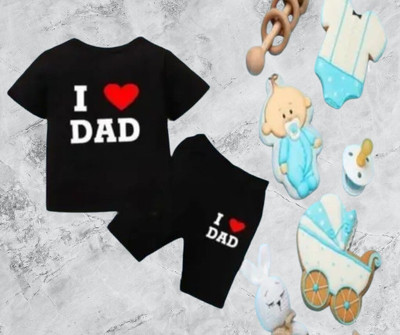 MALTOSH Baby Boys & Baby Girls Casual T-shirt Shorts(Black)