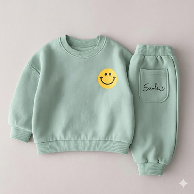 Shenan Baby Boys & Baby Girls Casual Sweatshirt Pyjama(MINT GREEN)