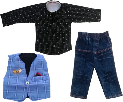 Ag plus be fashion ready Baby Boys Party(Festive) Jacket Pant(Blue)