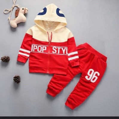 Ameeha Boys & Girls Casual Jacket Track Pants(Red)