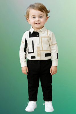 RIYANSHI Baby Boys Casual Shirt Pant(Multicolor)