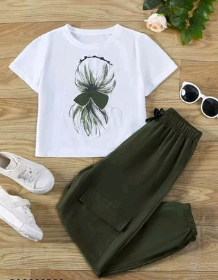 Tarent Hunt Girls Casual Dress T-shirt(Green)