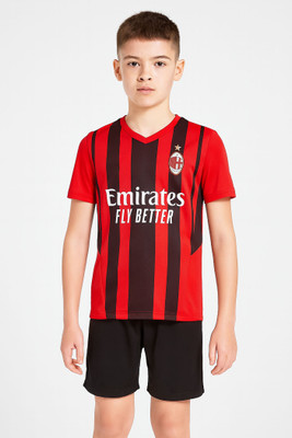 DOSTITCH Boys & Girls Casual T-shirt Shorts(Red)