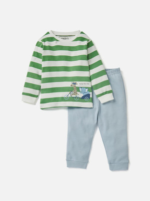 JUNIORS by Babyshop Baby Boys Casual T-shirt Pyjama(Green_Blue)