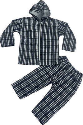 KUBED FASHION Baby Boys & Baby Girls Casual Top Pyjama(Dark Blue)