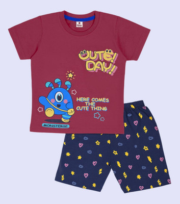 KidsCute Baby Boys Casual T-shirt Shorts(Brown,Navy)